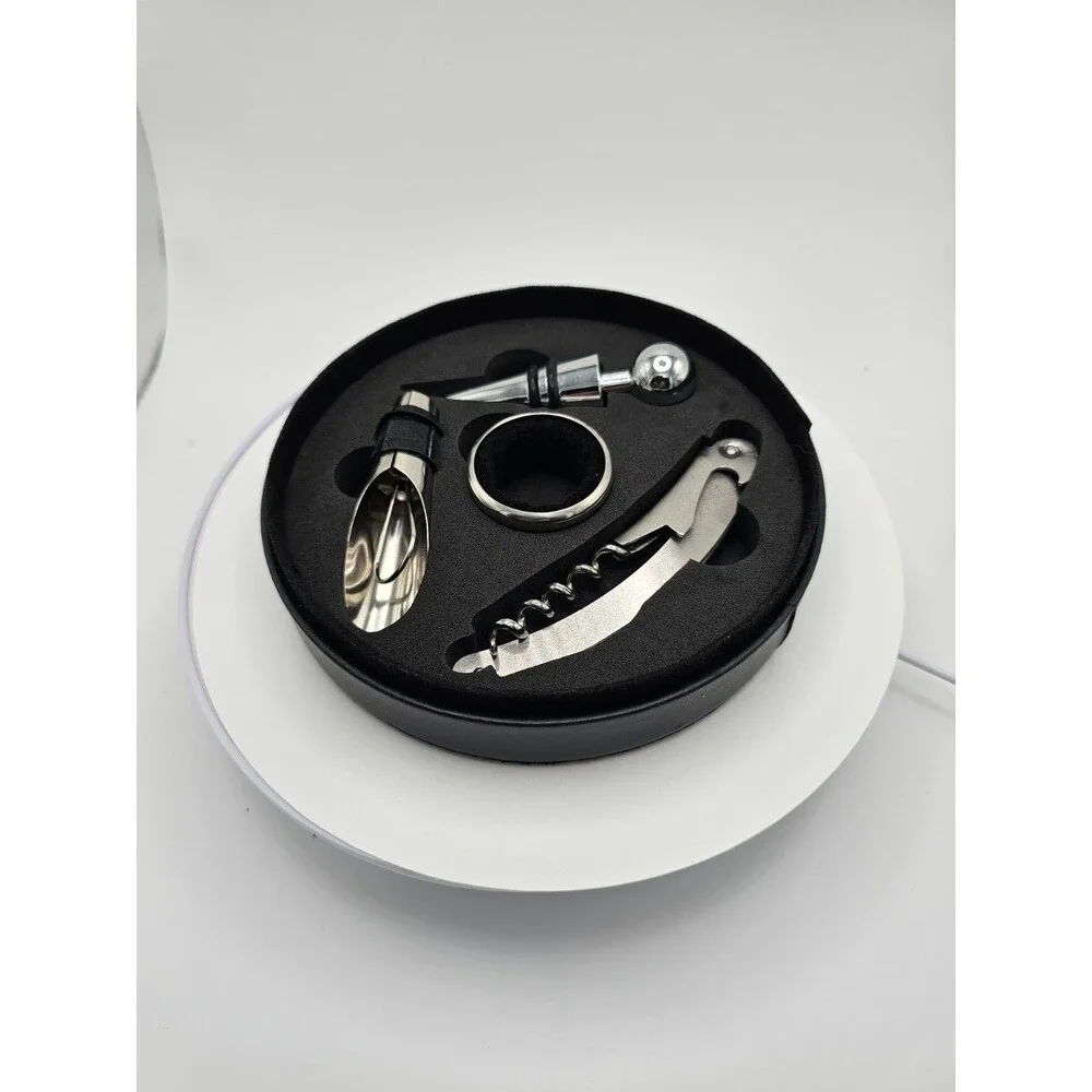 Wine Opener Set (4-Piece) with Wine Accessories in Zipper Case FedEx Case